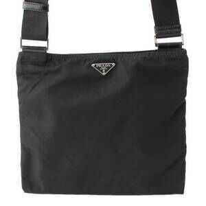 Prada Triangle Logo Shoulder Bag Black